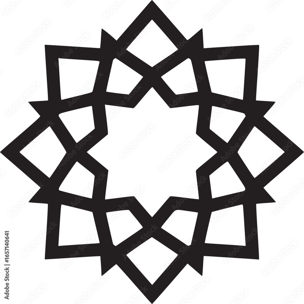 Poster geometric pattern isolated on white background, an abstract design element for decoration and graphi