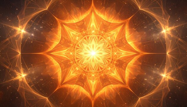Abstract fractal sunburst pattern