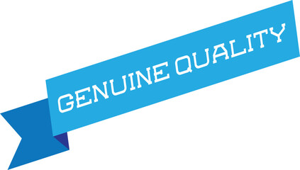 Geniun Quality with Ribbon Vector design