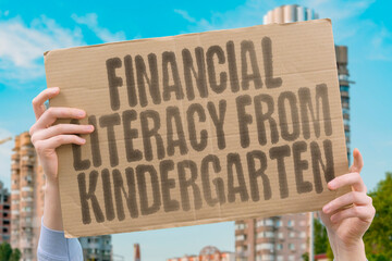 Financial literacy from kindergarten. Early years lessons build a practical understanding of...