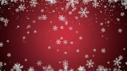 Christmas snowflake frame on red background for holiday designs - Powered by Adobe