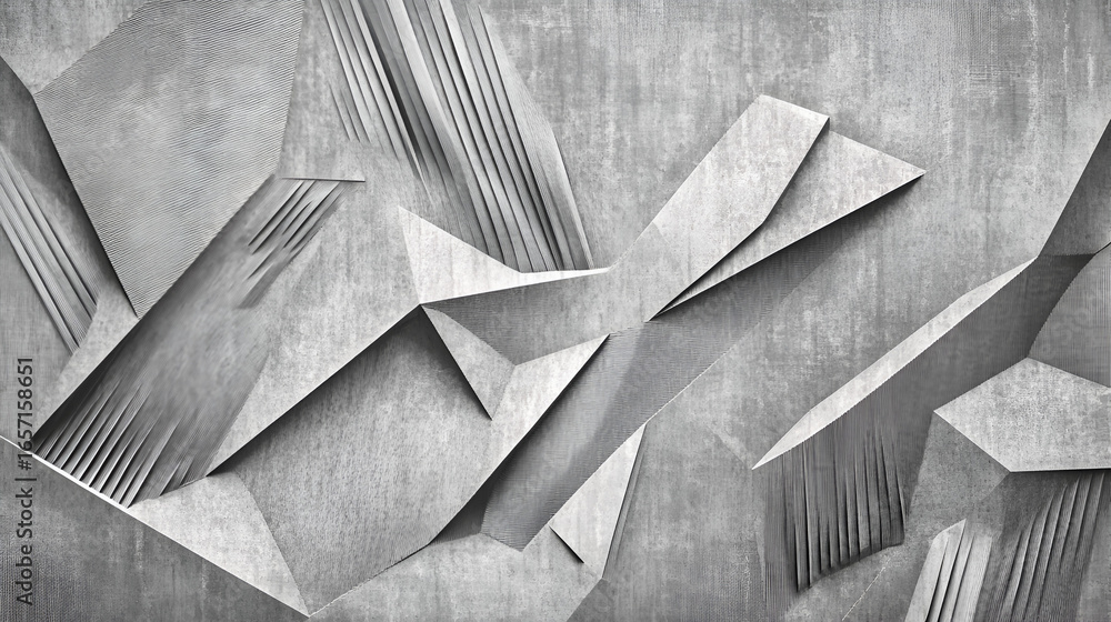 Poster abstract geometric shapes create a modern textured background with dynamic lines and angular planes,