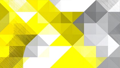 Abstract geometric pattern, triangles in yellow and gray