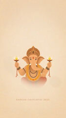 Ganesh Chaturthi Celebration Card Template for Social Media