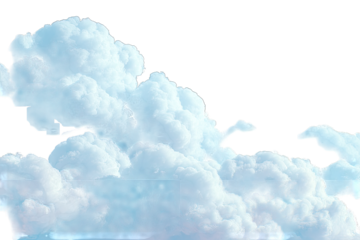 Fluffy cumulus cloud against a black background