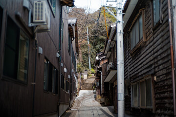 Fototapeta premium 佐渡ヶ島の街並み