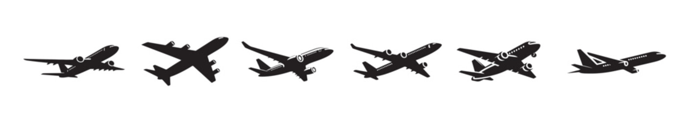 plane silhouette vector illustration.