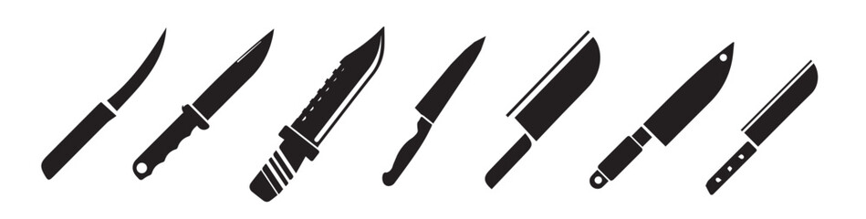 hand holding knife vector illustration