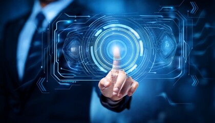 activating technology with a single touch digital interaction and the future of user interface design are visualized in a single press