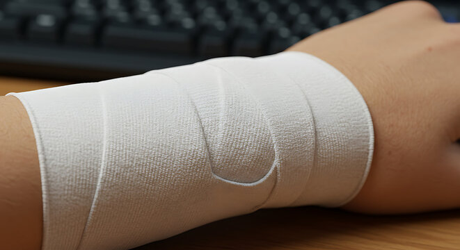 Medical Wrist Support Bandage for Injury Recovery & Pain Relief | First Aid & Healthcare Product Photography