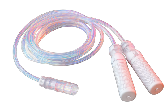 Colorful jump rope with handles