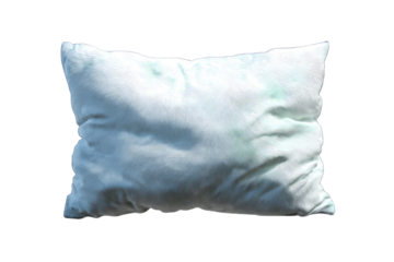 Light-blue pillow, slightly rumpled