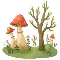 mushrooms in the forest