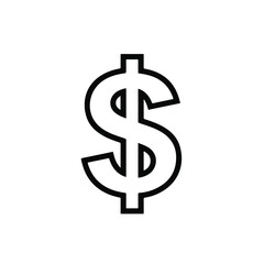 Obraz premium Bold dollar sign symbolizes financial growth, wealth, and economic success in a clean, modern design perfect for business presentations and finance concepts