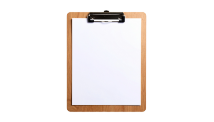 clipboard with blank paper
