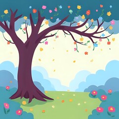 spring tree with flowers