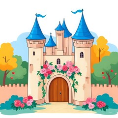 fairy tale castle vector