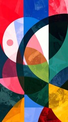 Abstract geometric shapes in vibrant colors (4)