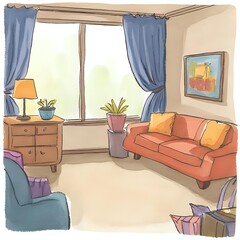 living room interior with fireplace