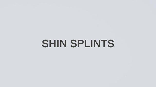 Shin splints concept word stethoscope illustrative illustration text hand diagnosed on white background for leg health awareness, patient care, and medical evaluation