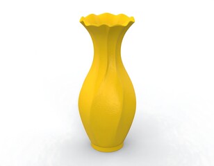 Yellow vase, sculpted form