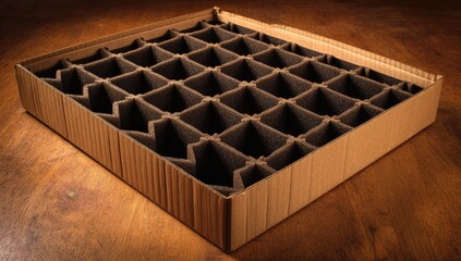 Cardboard box with 24 compartments, ideal for fragile items