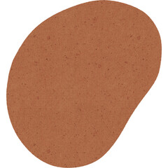 Brown abstract shape with textured surface and organic form