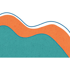 Abstract wave background with orange and teal textured layers creating calm flow