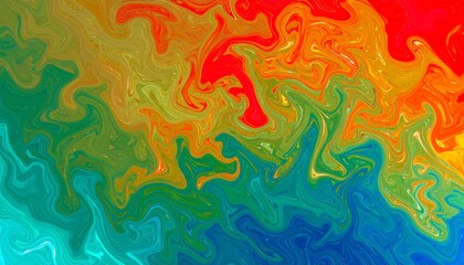 A vibrant abstract design showcases a swirling, dynamic interplay of rainbow hues, creating a captivating and colorful artistic masterpiece.