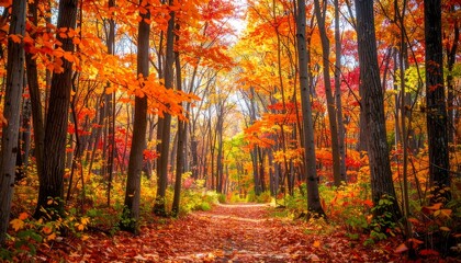 Fototapeta premium Autumnal forest path