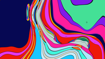 Obraz premium Colorful, abstract, fluid, and geometric background for a music festival