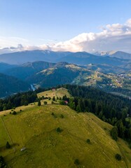 Fototapeta premium Mountainous landscape, rolling hills