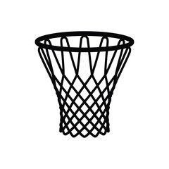 Line Art Basketball Hoop Sport Icon Graphic