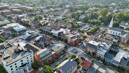 Aerial View of Downtown Fredericksburg, VA
