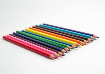 Naklejka premium Colorful Pencils Art Supplies School Office