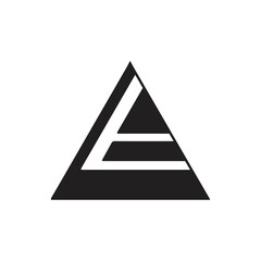 Triangle clip art design on plain white transparent isolated background for card, shirt, hoodie, sweatshirt, apparel, tag, mug, icon, poster or badge