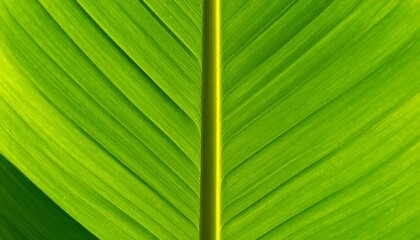 Close-up view of a vibrant green leaf vein pattern.