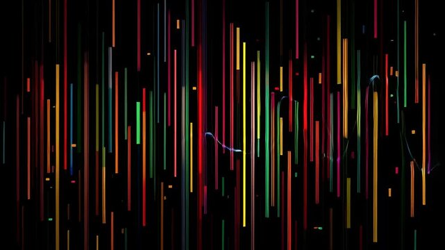 Multicolored Moving Lines Loop Animation/多色の動く線のループアニメーション1