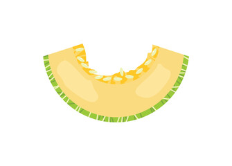 Melon slice. Simple flat illustration.
