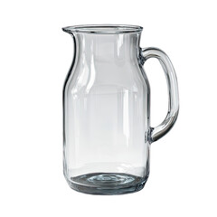 Clear glass pitcher with handle (1)