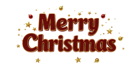 Merry christmas text with golden outline and stars on a black background holiday celebration