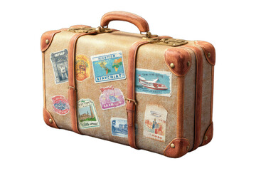 Vintage suitcase with travel stickers (4)