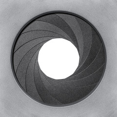 Mechanical iris of a camera lens is the opening mechanism that controls the aperture. Circular...