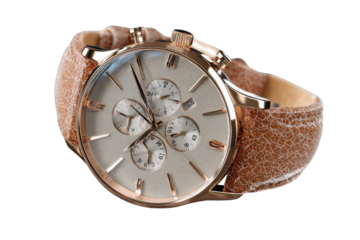 Close-up of a stylish wristwatch