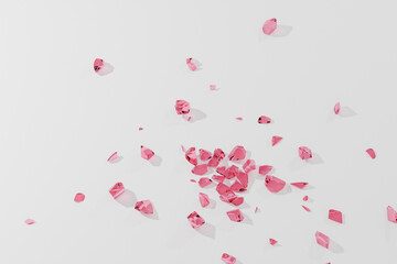 粉々に砕けた赤いガラス