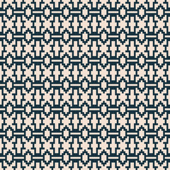 Fototapeta premium Shades of Purple and Blue Traditional Embroidery Art Abstract with Pixel Art Designs for Textile Print