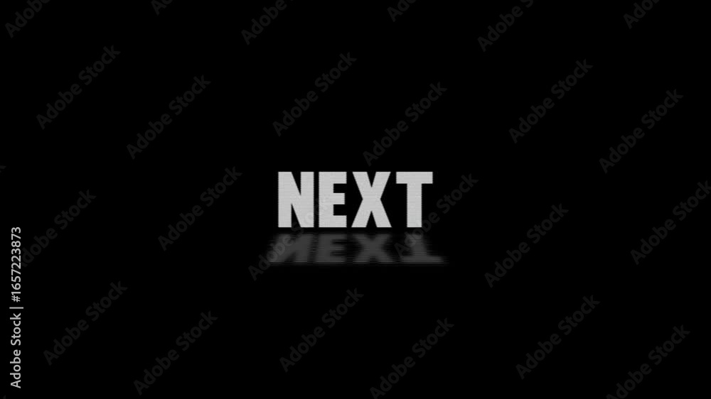 Poster next text animation. next style, design elements motion graphics. banner sign template signboard 4k 