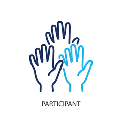 Fototapeta premium Perticipant thin line vector icons.