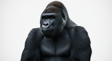 Fototapeta premium Gorilla portrait studio shot