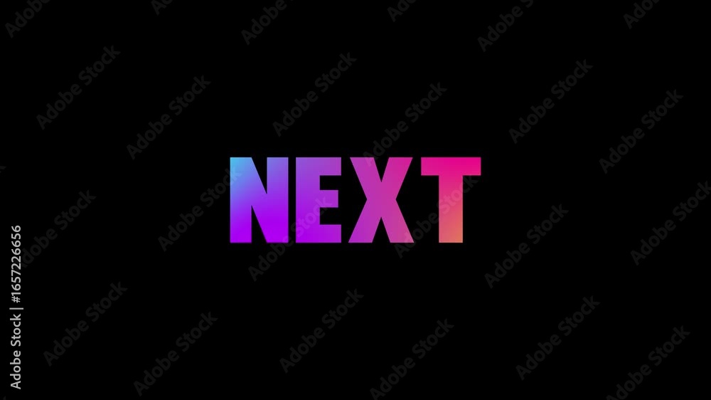 Poster next text animation. next style, design elements motion graphics. banner sign template signboard 4k 